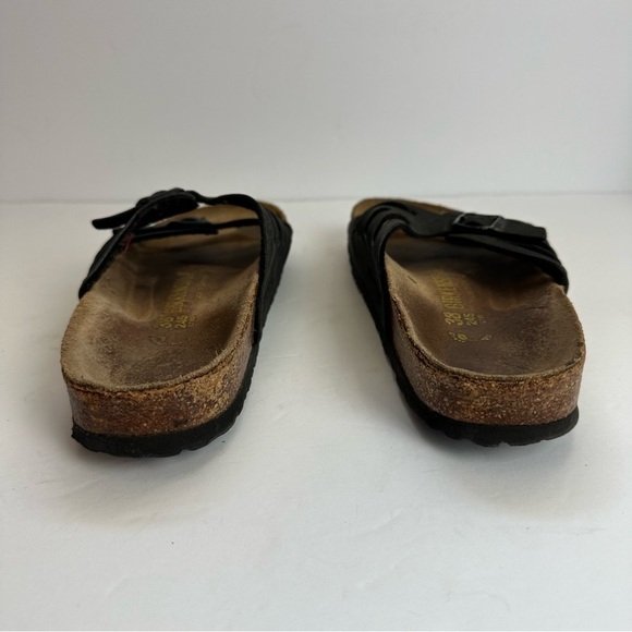 Birkenstock Granada Sandals Women's Size 7 Shoes Black Leather Open Toe Buckle - Picture 4 of 9